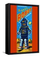 Roby Robot-null-Framed Stretched Canvas