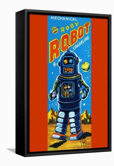 Roby Robot-null-Framed Stretched Canvas