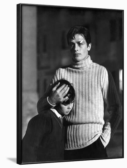 "Rocco and his Brothers" (Rocco and ses freres) by Luchino Visconti with Alain Delon, 1960 (b/w pho-null-Framed Photo