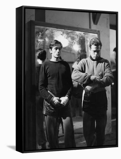 "Rocco and his Brothers" (Rocco and ses freres) by Luchino Visconti with Alain Delon and Renato Sal-null-Framed Stretched Canvas