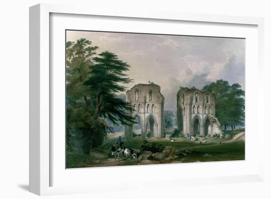 Roche Abbey, View from the West, from 'The Monastic Ruins of Yorkshire', 1842-William Richardson-Framed Giclee Print