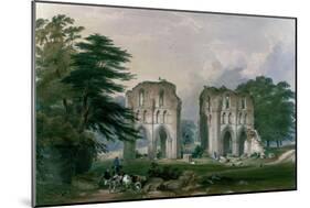 Roche Abbey, View from the West, from 'The Monastic Ruins of Yorkshire', 1842-William Richardson-Mounted Giclee Print