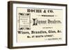 Roche and Co. Wholesale Liquor Dealers-null-Framed Art Print