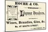 Roche and Co. Wholesale Liquor Dealers-null-Mounted Art Print
