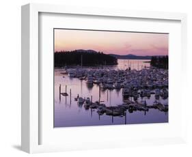 Roche Harbor Marina At dusk, San Juan Island, Washington, USA-Charles Gurche-Framed Photographic Print