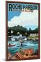 Roche Harbor, Washington - Harbor Scene-Lantern Press-Mounted Art Print