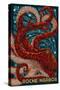 Roche Harbor, Washington - Octopus Mosaic-Lantern Press-Stretched Canvas