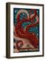 Roche Harbor, Washington - Octopus Mosaic-Lantern Press-Framed Art Print