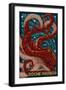 Roche Harbor, Washington - Octopus Mosaic-Lantern Press-Framed Art Print