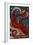 Roche Harbor, Washington - Octopus Mosaic-Lantern Press-Framed Art Print