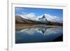 Roche Ronde Reflectsin the Athabasca River, Jasper National Park, Alberta, Canada-Richard Wright-Framed Photographic Print