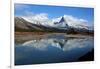 Roche Ronde Reflectsin the Athabasca River, Jasper National Park, Alberta, Canada-Richard Wright-Framed Photographic Print