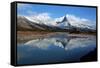 Roche Ronde Reflectsin the Athabasca River, Jasper National Park, Alberta, Canada-Richard Wright-Framed Stretched Canvas