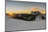 Rochefort ridge with Dent du Geant, Mont Blanc Glacier, Chamonix-Mont-Blanc, Haute-Savoie, Auvergne-Francesco Vaninetti-Mounted Photographic Print