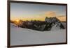 Rochefort ridge with Dent du Geant, Mont Blanc Glacier, Chamonix-Mont-Blanc, Haute-Savoie, Auvergne-Francesco Vaninetti-Framed Photographic Print