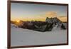 Rochefort ridge with Dent du Geant, Mont Blanc Glacier, Chamonix-Mont-Blanc, Haute-Savoie, Auvergne-Francesco Vaninetti-Framed Photographic Print