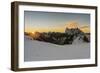 Rochefort ridge with Dent du Geant, Mont Blanc Glacier, Chamonix-Mont-Blanc, Haute-Savoie, Auvergne-Francesco Vaninetti-Framed Photographic Print