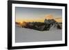 Rochefort ridge with Dent du Geant, Mont Blanc Glacier, Chamonix-Mont-Blanc, Haute-Savoie, Auvergne-Francesco Vaninetti-Framed Photographic Print