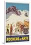 Rochers De Naye, Swiss Ski Travel Poster-null-Framed Giclee Print