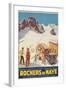 Rochers De Naye, Swiss Ski Travel Poster-null-Framed Giclee Print