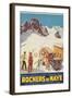 Rochers De Naye, Swiss Ski Travel Poster-null-Framed Giclee Print