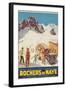 Rochers De Naye, Swiss Ski Travel Poster-null-Framed Giclee Print