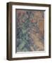 Rochers et branches à Bibémus-Paul Cézanne-Framed Premium Giclee Print