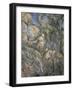 Rochers près des grottes au-dessus de Château-Noir-Paul Cézanne-Framed Giclee Print