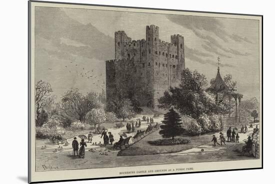 Rochester Castle and Grounds as a Public Park-Frank Watkins-Mounted Giclee Print