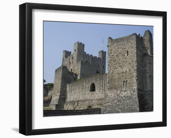 Rochester Castle, Rochester, Kent, England, United Kingdom, Europe-Ethel Davies-Framed Photographic Print