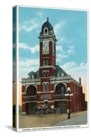Rochester, Minnesota - Central Fire Station Exterior View-Lantern Press-Stretched Canvas