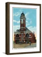Rochester, Minnesota - Central Fire Station Exterior View-Lantern Press-Framed Art Print