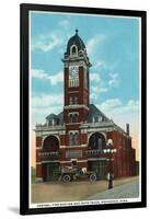 Rochester, Minnesota - Central Fire Station Exterior View-Lantern Press-Framed Art Print