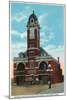 Rochester, Minnesota - Central Fire Station Exterior View-Lantern Press-Mounted Art Print