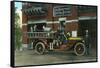 Rochester, Minnesota - Central Fire Station Exterior with Fire Truck-Lantern Press-Framed Stretched Canvas