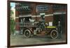 Rochester, Minnesota - Central Fire Station Exterior with Fire Truck-Lantern Press-Framed Art Print