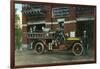 Rochester, Minnesota - Central Fire Station Exterior with Fire Truck-Lantern Press-Framed Art Print