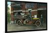 Rochester, Minnesota - Central Fire Station Exterior with Fire Truck-Lantern Press-Framed Art Print