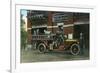 Rochester, Minnesota - Central Fire Station Exterior with Fire Truck-Lantern Press-Framed Premium Giclee Print