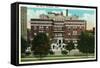 Rochester, Minnesota - Exterior View of the Clinic-Lantern Press-Framed Stretched Canvas