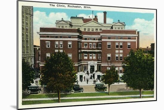 Rochester, Minnesota - Exterior View of the Clinic-Lantern Press-Mounted Art Print