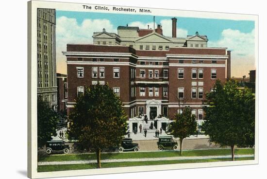 Rochester, Minnesota - Exterior View of the Clinic-Lantern Press-Stretched Canvas