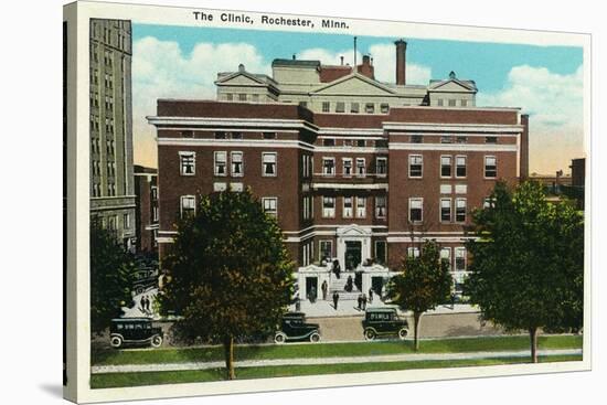 Rochester, Minnesota - Exterior View of the Clinic-Lantern Press-Stretched Canvas