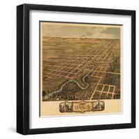 Rochester, Minnesota - Panoramic Map-Lantern Press-Framed Art Print