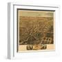 Rochester, Minnesota - Panoramic Map-Lantern Press-Framed Art Print