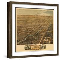 Rochester, Minnesota - Panoramic Map-Lantern Press-Framed Art Print