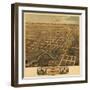 Rochester, Minnesota - Panoramic Map-Lantern Press-Framed Art Print