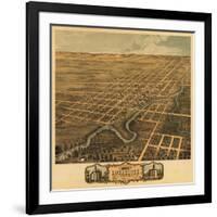 Rochester, Minnesota - Panoramic Map-Lantern Press-Framed Art Print