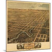 Rochester, Minnesota - Panoramic Map-Lantern Press-Mounted Art Print