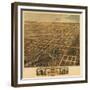 Rochester, Minnesota - Panoramic Map-Lantern Press-Framed Premium Giclee Print